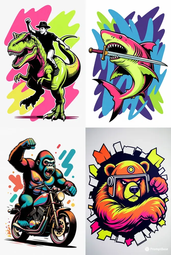 Comic Street Art Aesthetic Illustrations