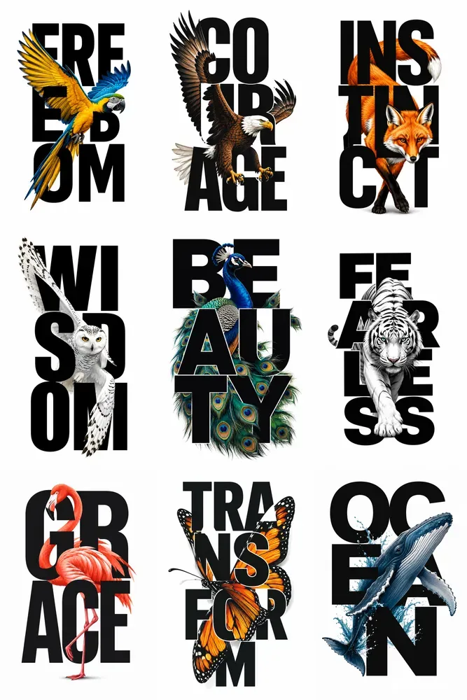 Wildlife Typography Designs
