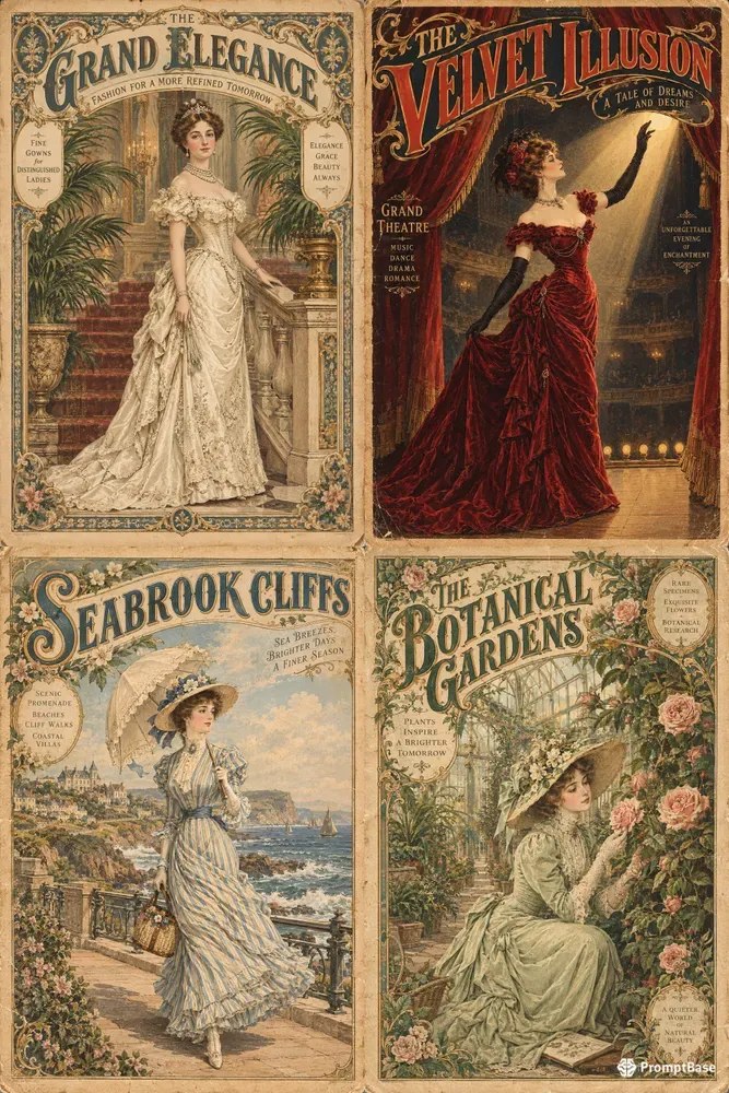 Antique Victorian Fashion Posters