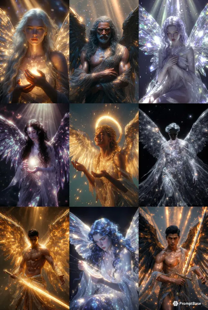 Divine Celestial Angels Surreal Art