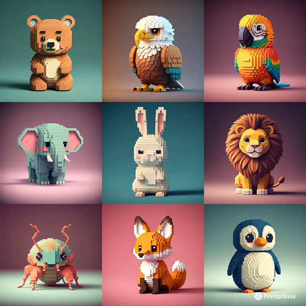 Adorable Voxel Creations In Pixels