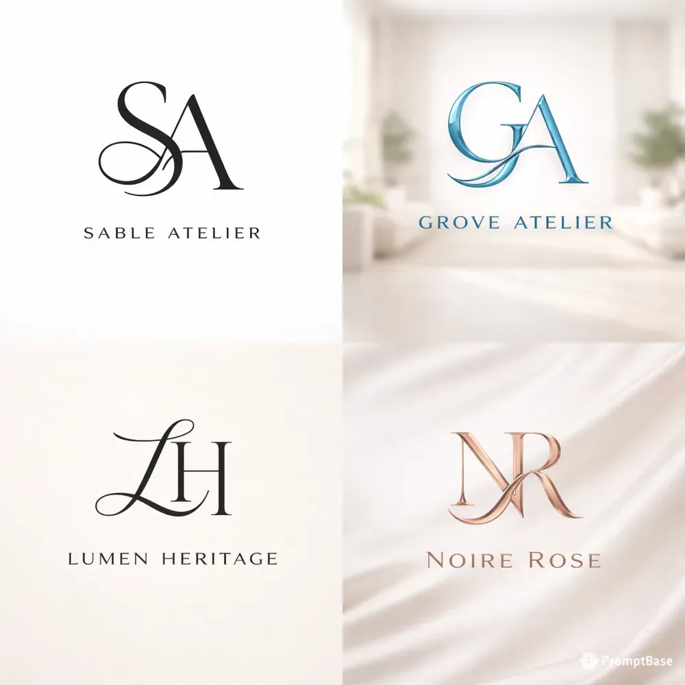 Clean Monogram Logo Generator