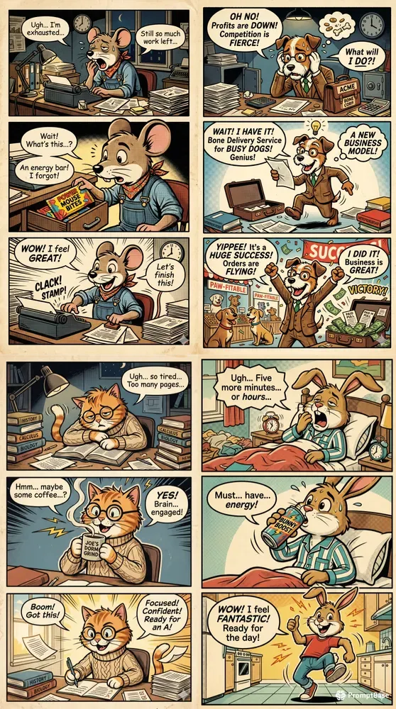 Retro Cartoon Marketing Storytelling