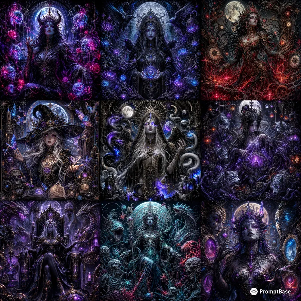 Dark Fantasy Neon Surrealisms
