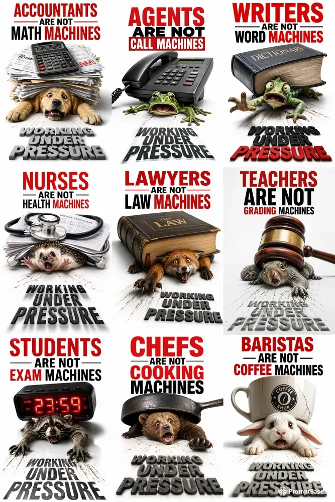 Humorous Under Pressure Posters