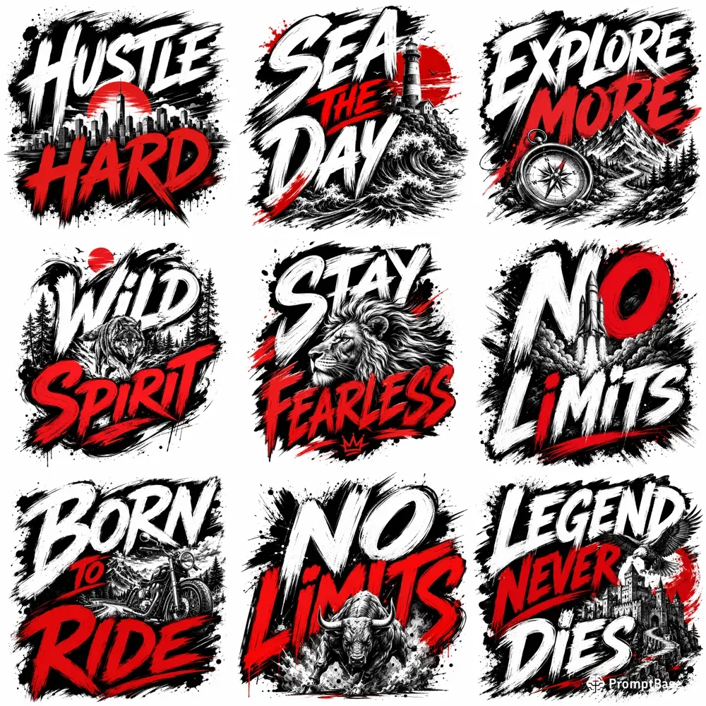 Bold Brush Typography Tees