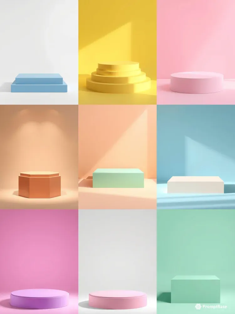 Pastel Podium Display Stands