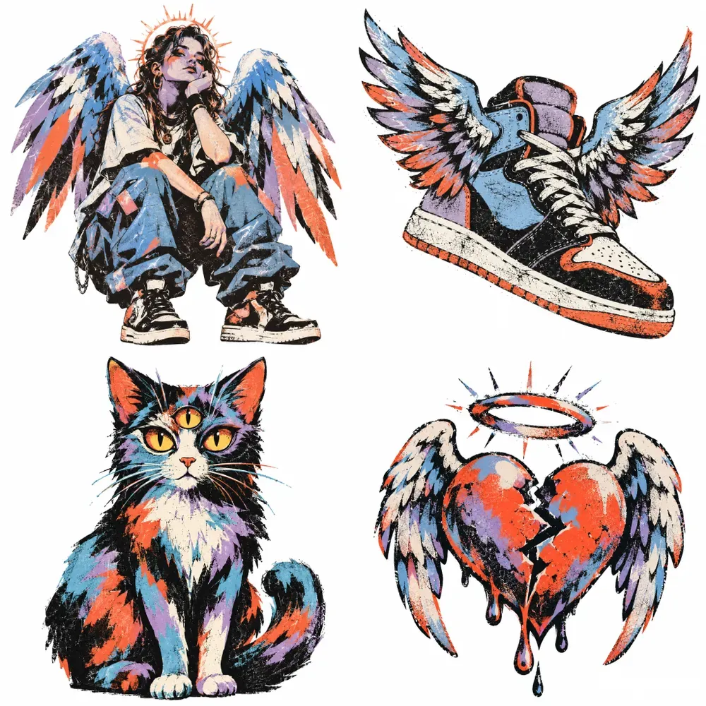 Grainy Urban Angel Icons