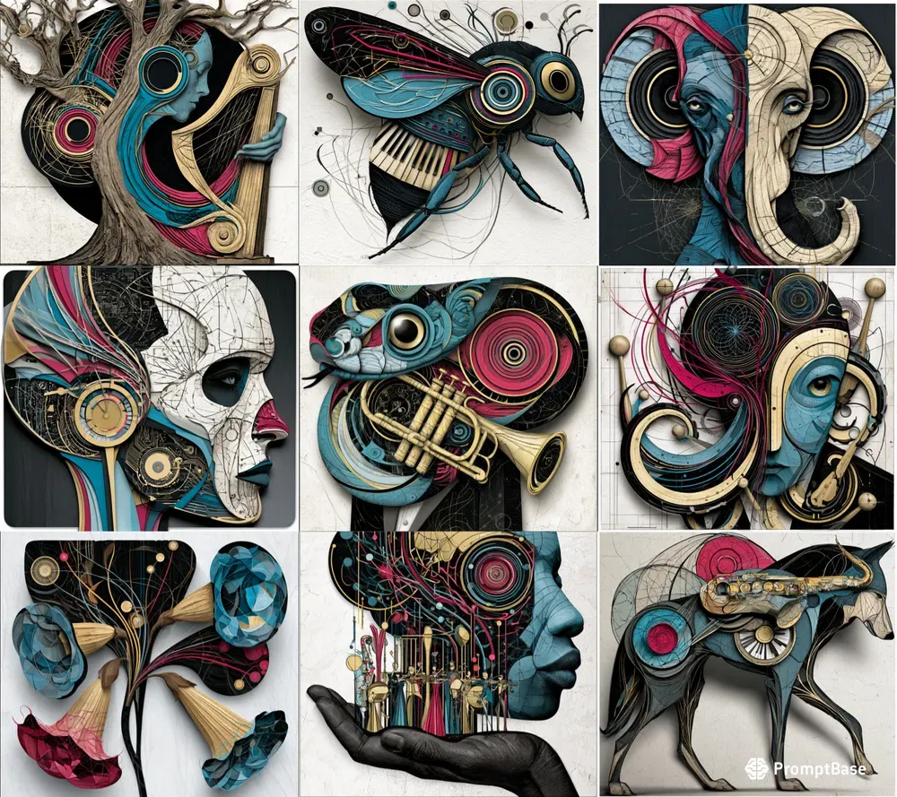Modern Abstract Musical Illustrations