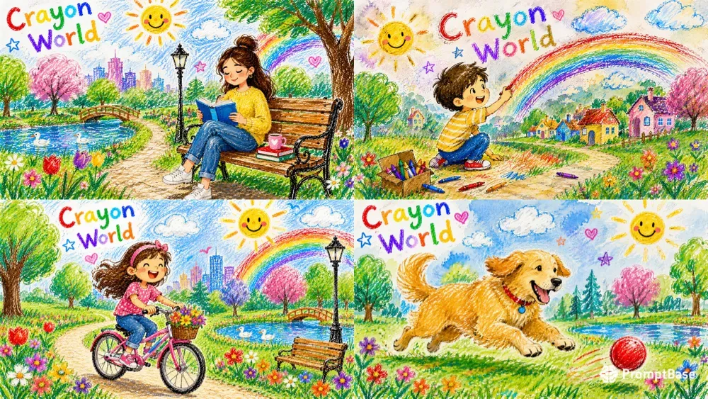 Crayon World Mixed Media Art Generator