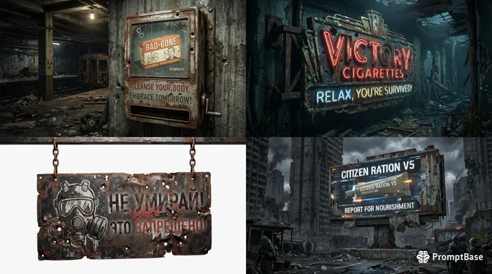 Apocalyptic Game Ad Signs