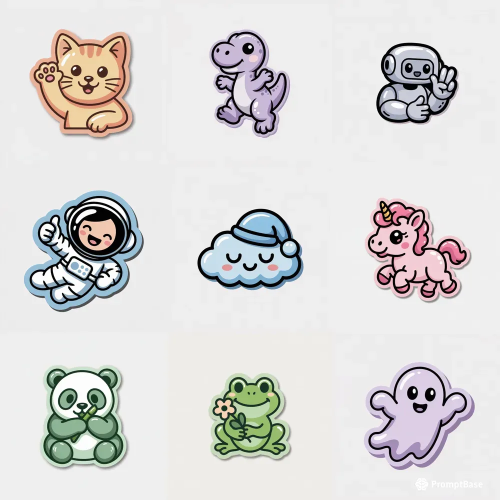 Cute 3D Puffy Stickers