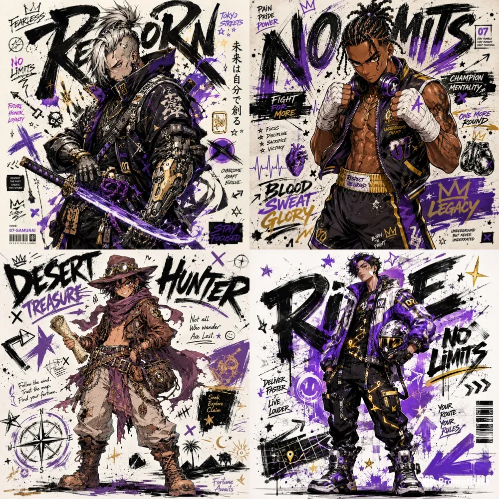 Anime Graffiti Character Posters