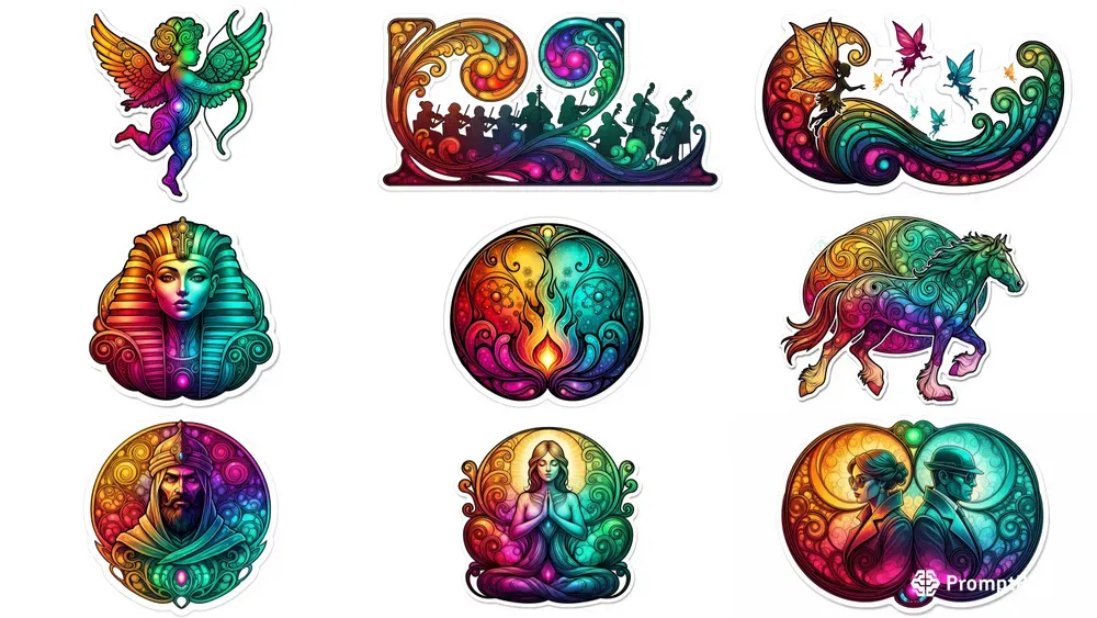 Opulent Psychedelic Stickers
