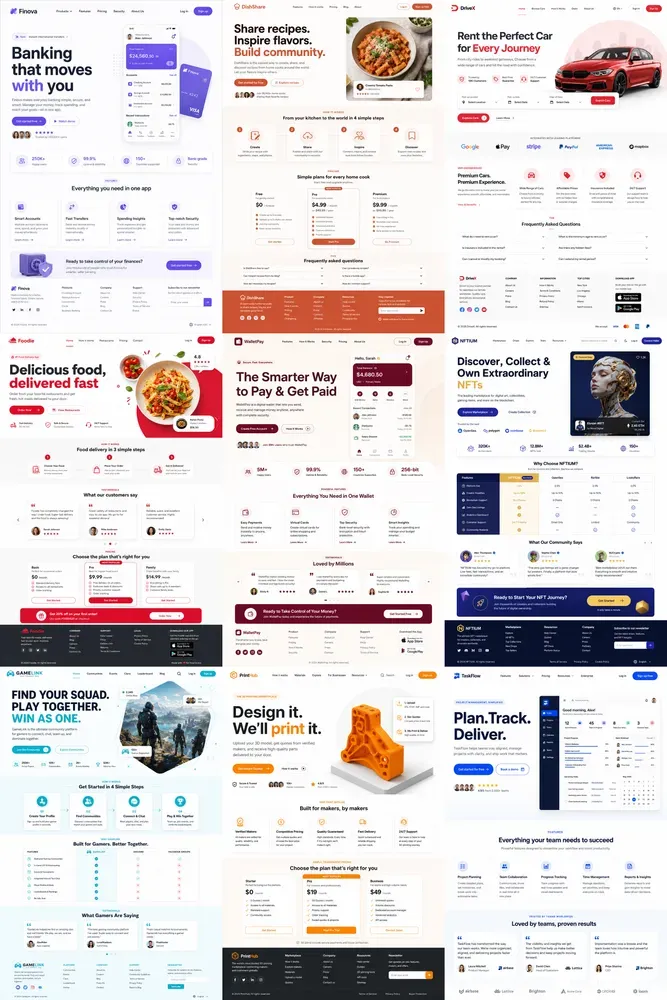 Modern Landing Page UI Designs