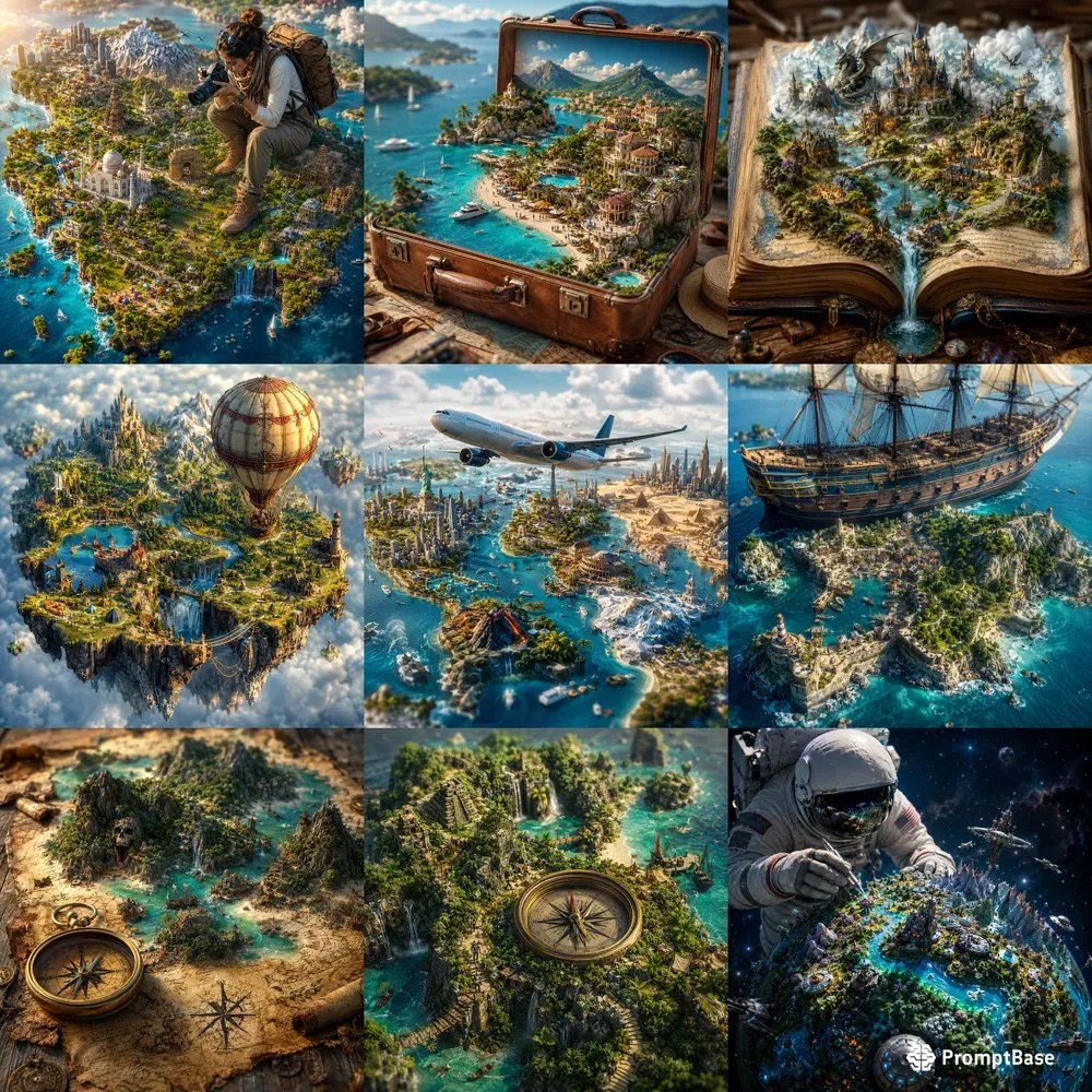 Miniature Travel Map Worlds