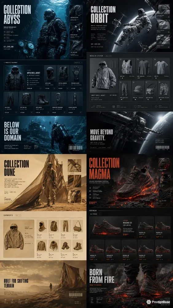 Cinematic Ecommerce Landing Pages