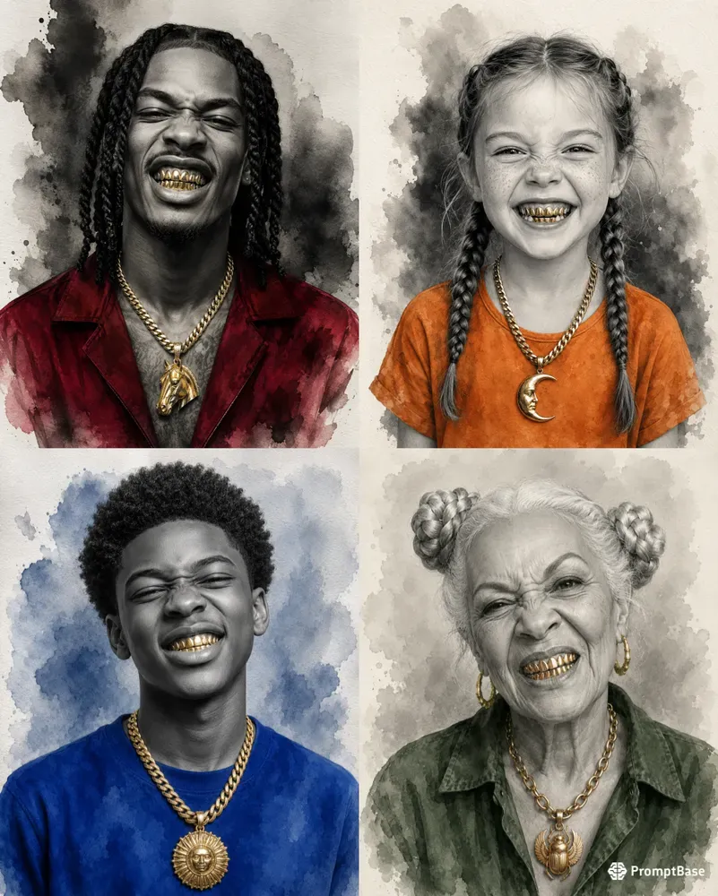 Selective Gold Character Portraits