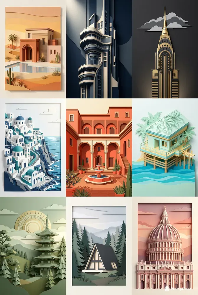 Minimalist Paper Cut Architectures