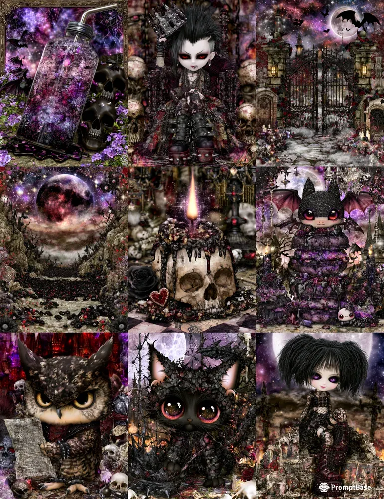 Cute Gothic Rebellion Junk Journals