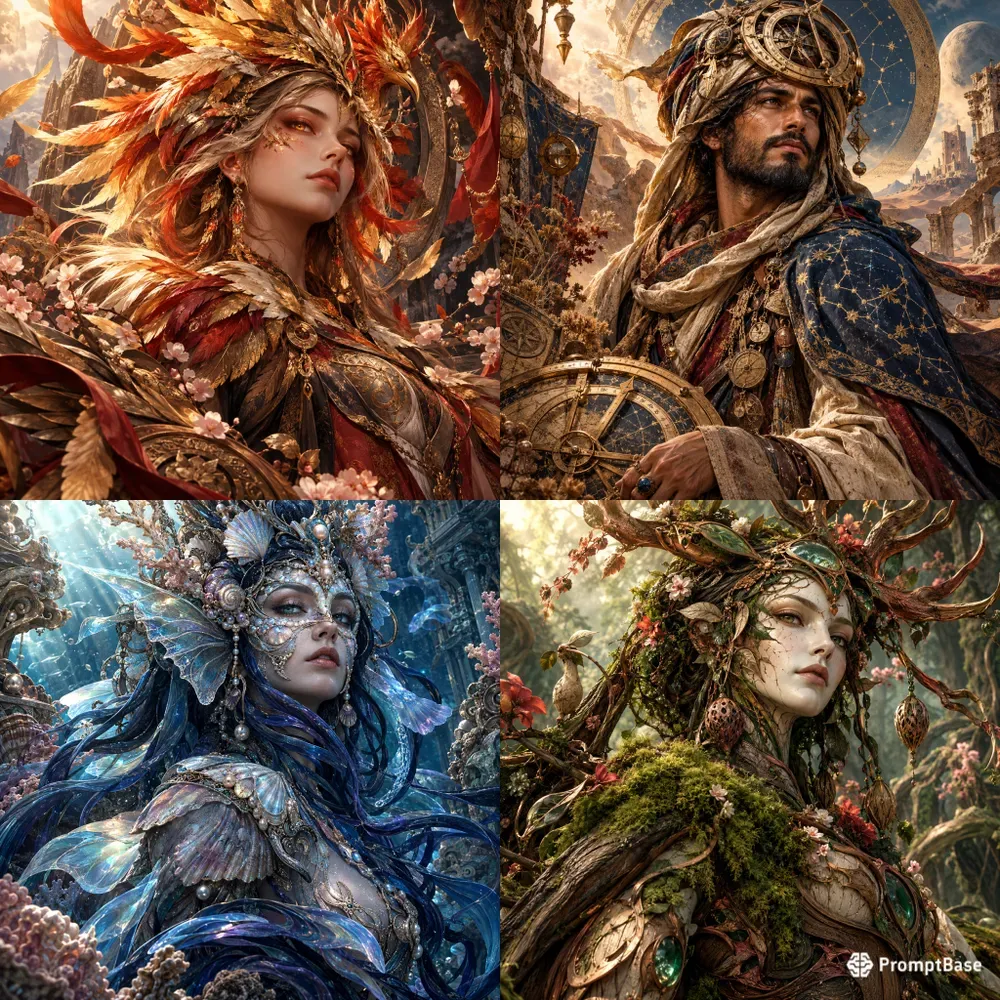 Ornate Mythic Portraits Fantasy Art