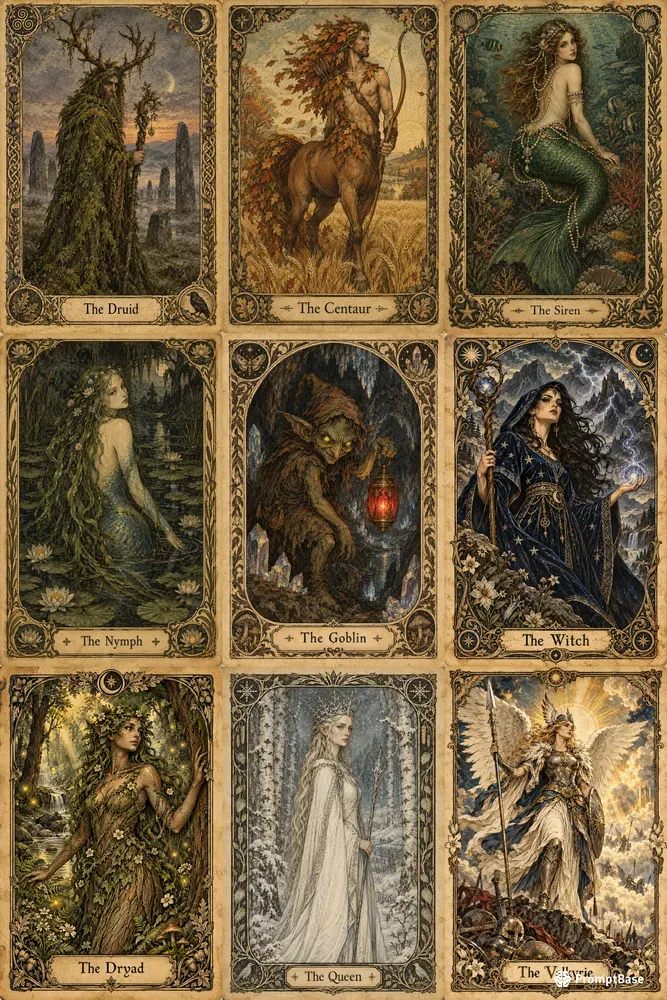 Vintage Fairy Tale Tarot Illustrations