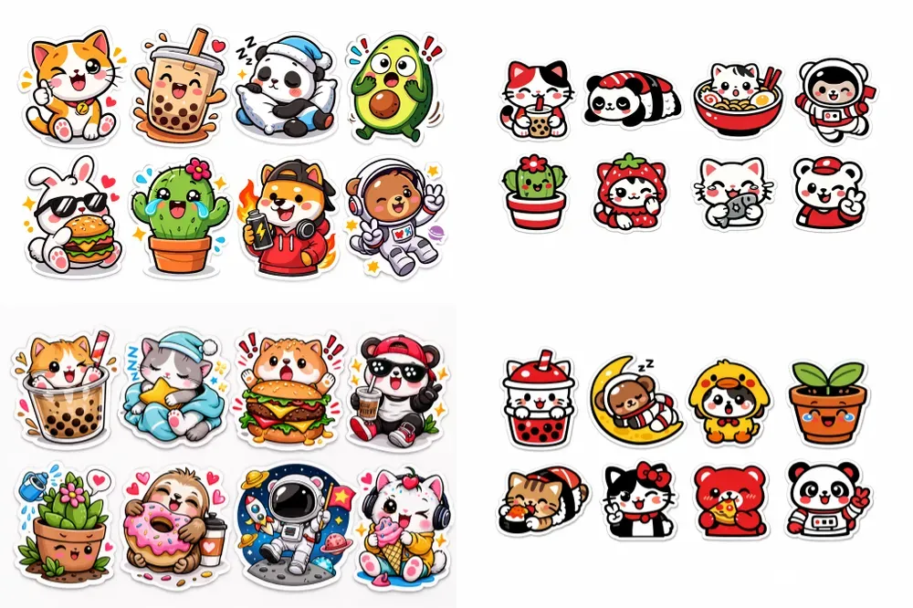 Cute Diecut Sticker Pack Generator