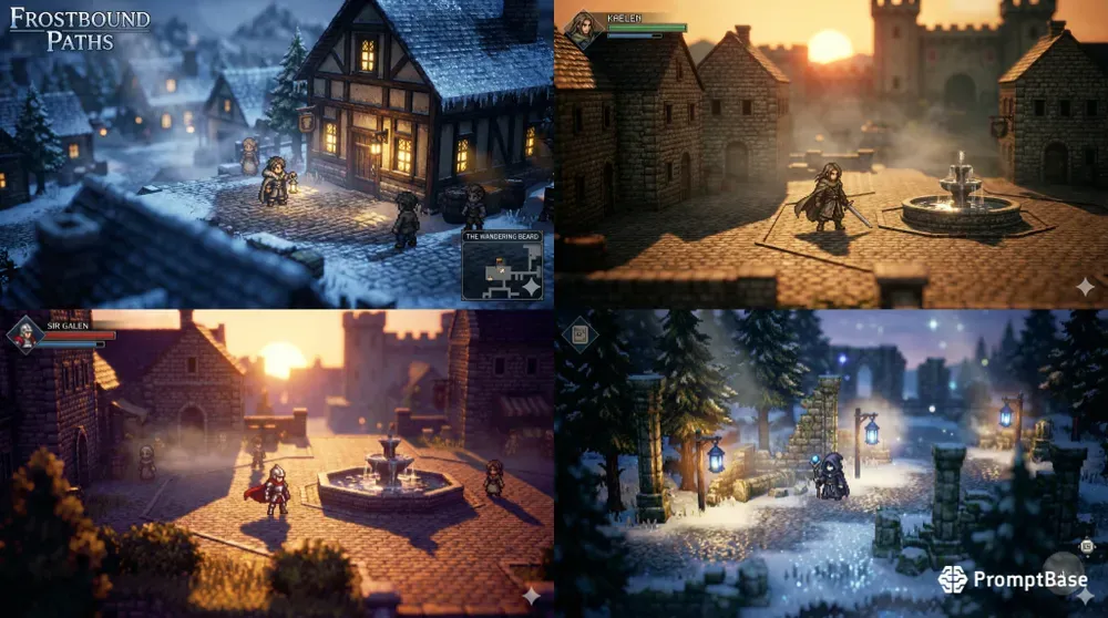 Cinematic HD2D RPG Scene Generator