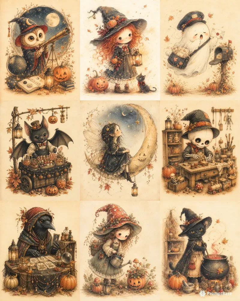 Whimsical Halloween Storybooks