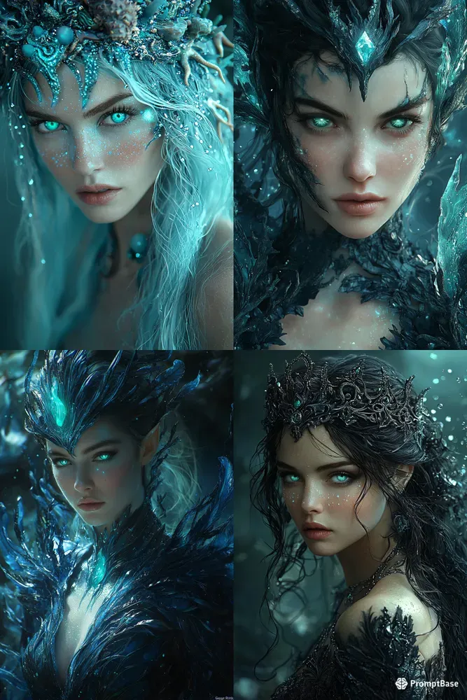 Sea Witch Portraits Ocean Fantasy Art