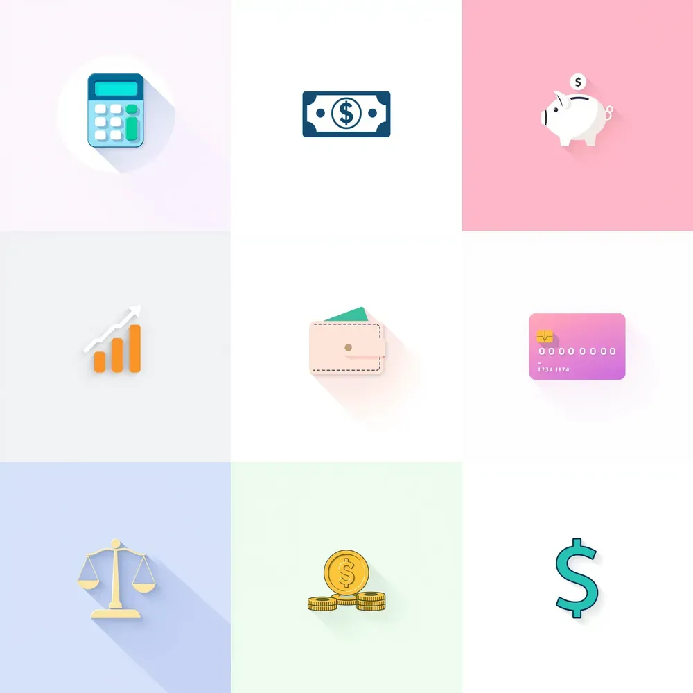 Finance Minimalist 2D Icons