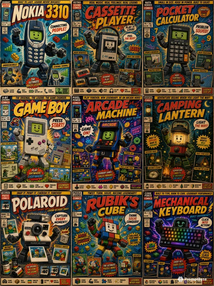 Lego Comic Book Collectible Posters