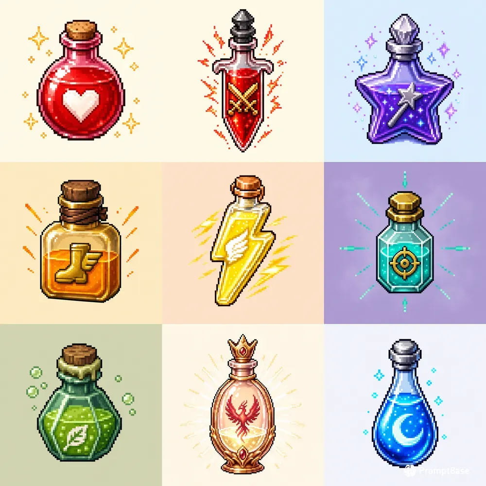 16bit Consumable Potion Icons