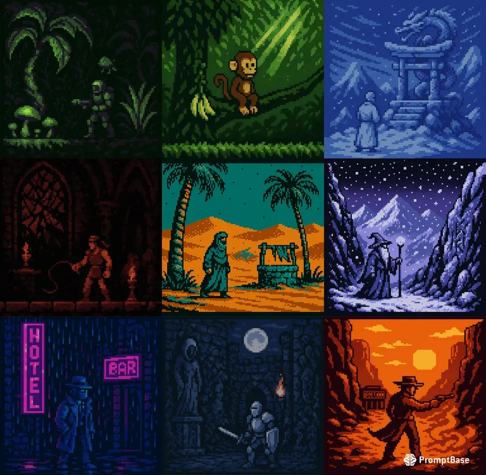 Accurate Retro Pixel Art Prompts