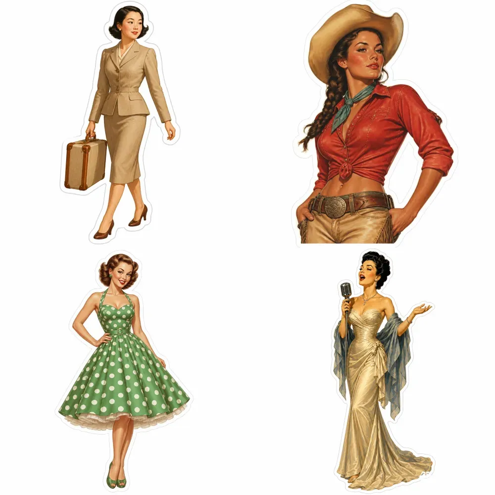 Retro Ladies Fussy Cut Etsy Ephemera