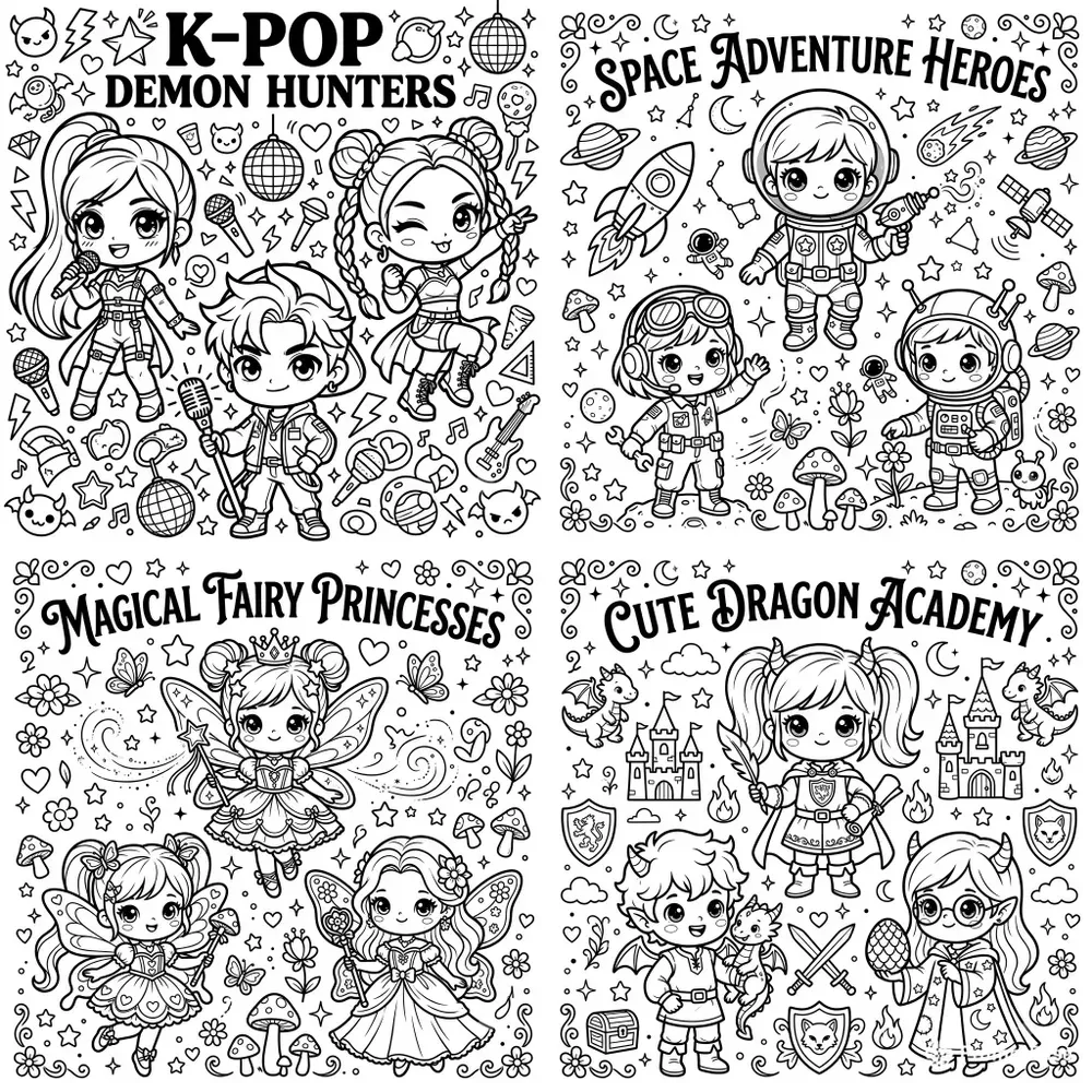 Chibi Coloring Book Generator