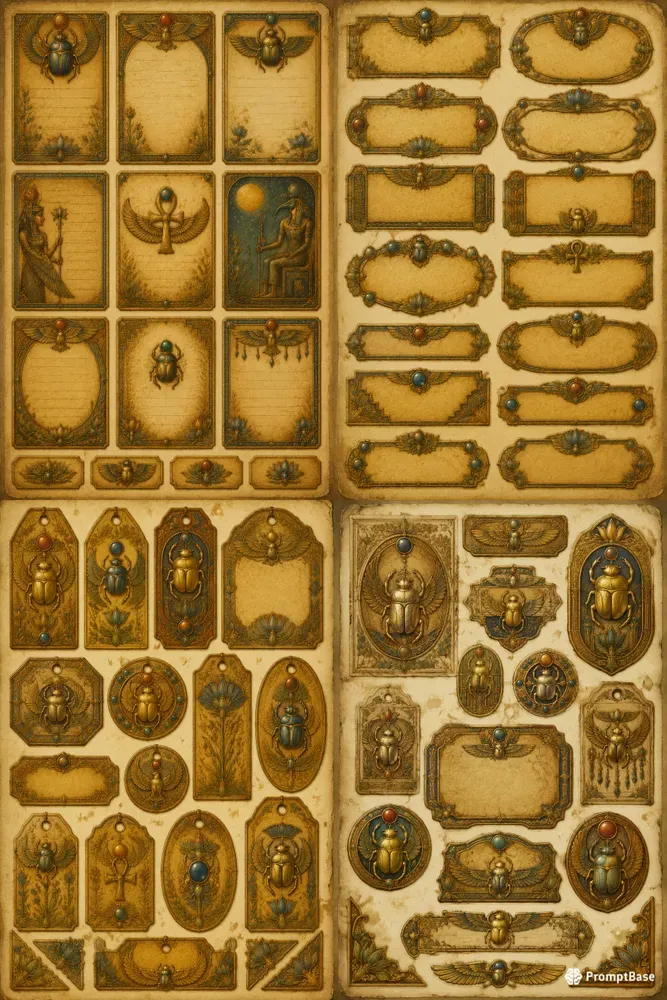 Egyptian Metalwork Ephemera Generator