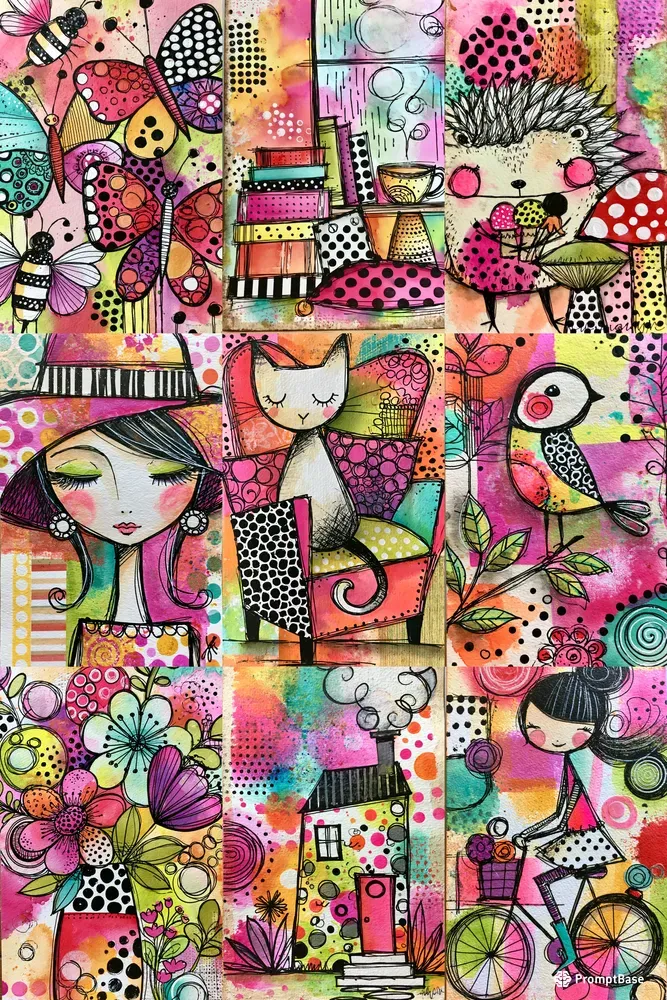 Whimsical Doodles Journal Pages
