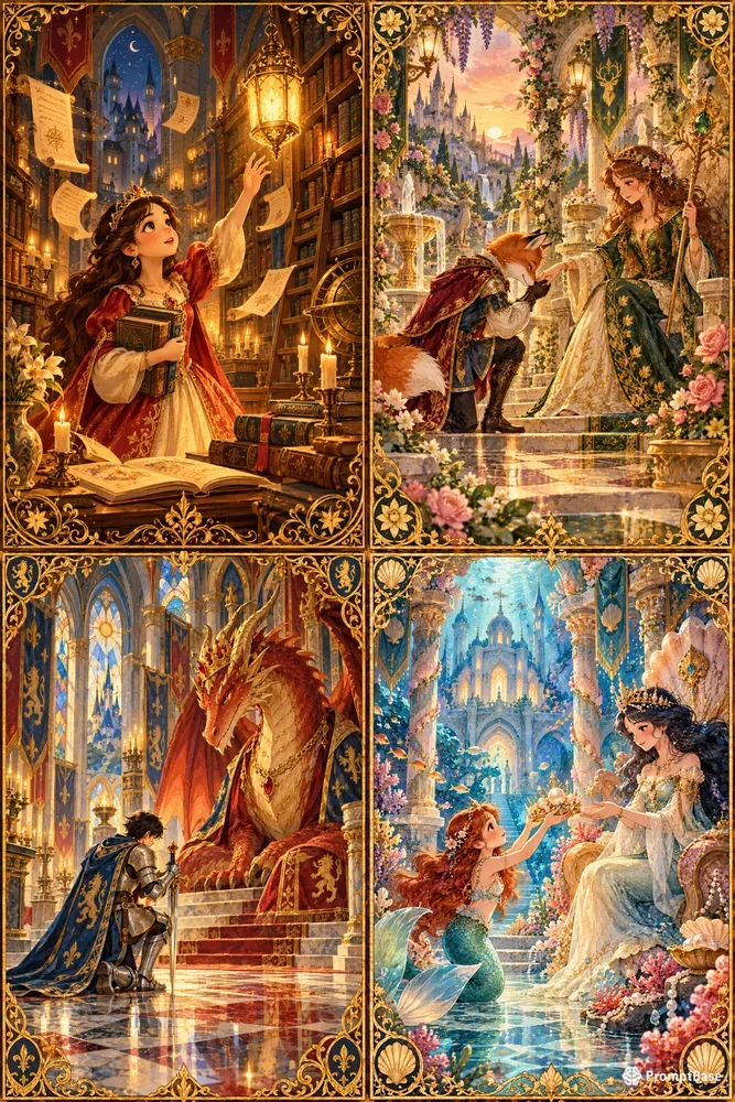 Gilded Kingdom Storybook Scenes