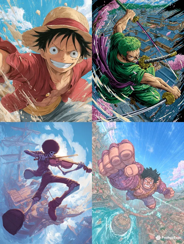 Epic Pirate Anime Adventure Art