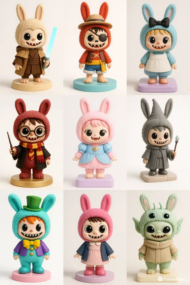 Kawaii Labubu Characters Icons