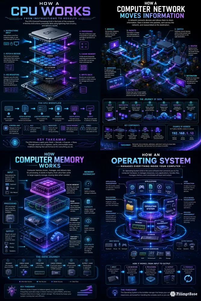 3D Computer Systems Infographics