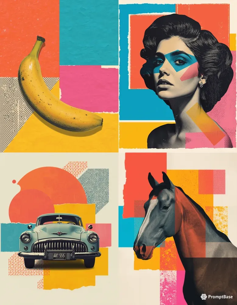 Bold Pop Art Collage Style
