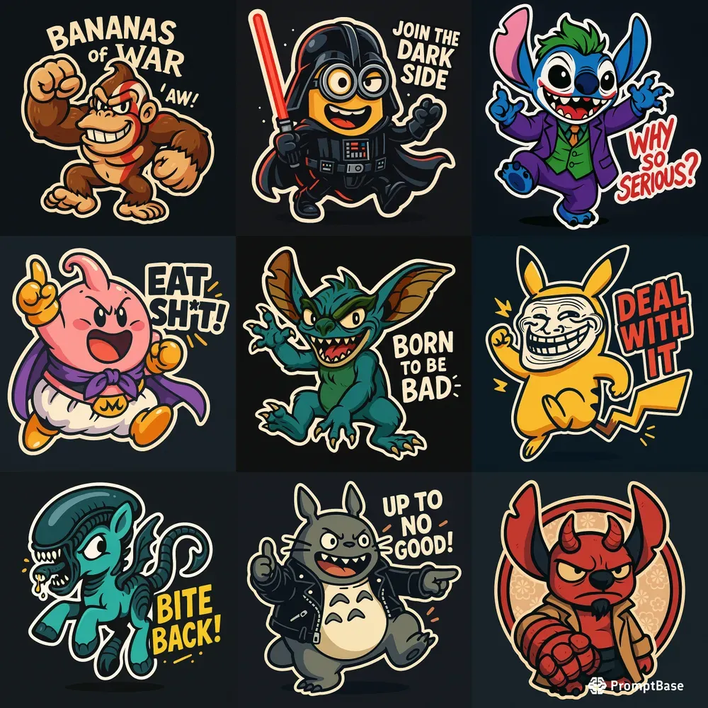 Meme Pop Culture Cartoon Parodies