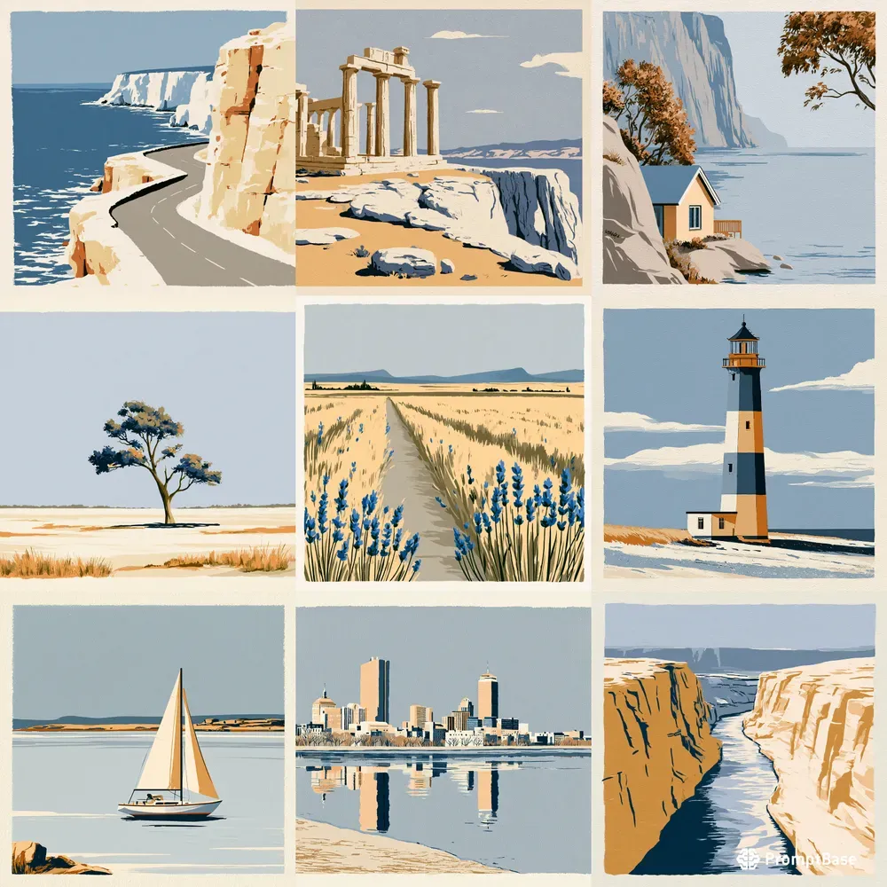 Minimal Scenic Poster Art