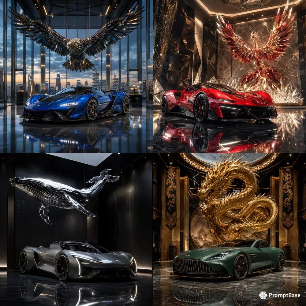 Luxury Hypercar Showroom Poster Designs