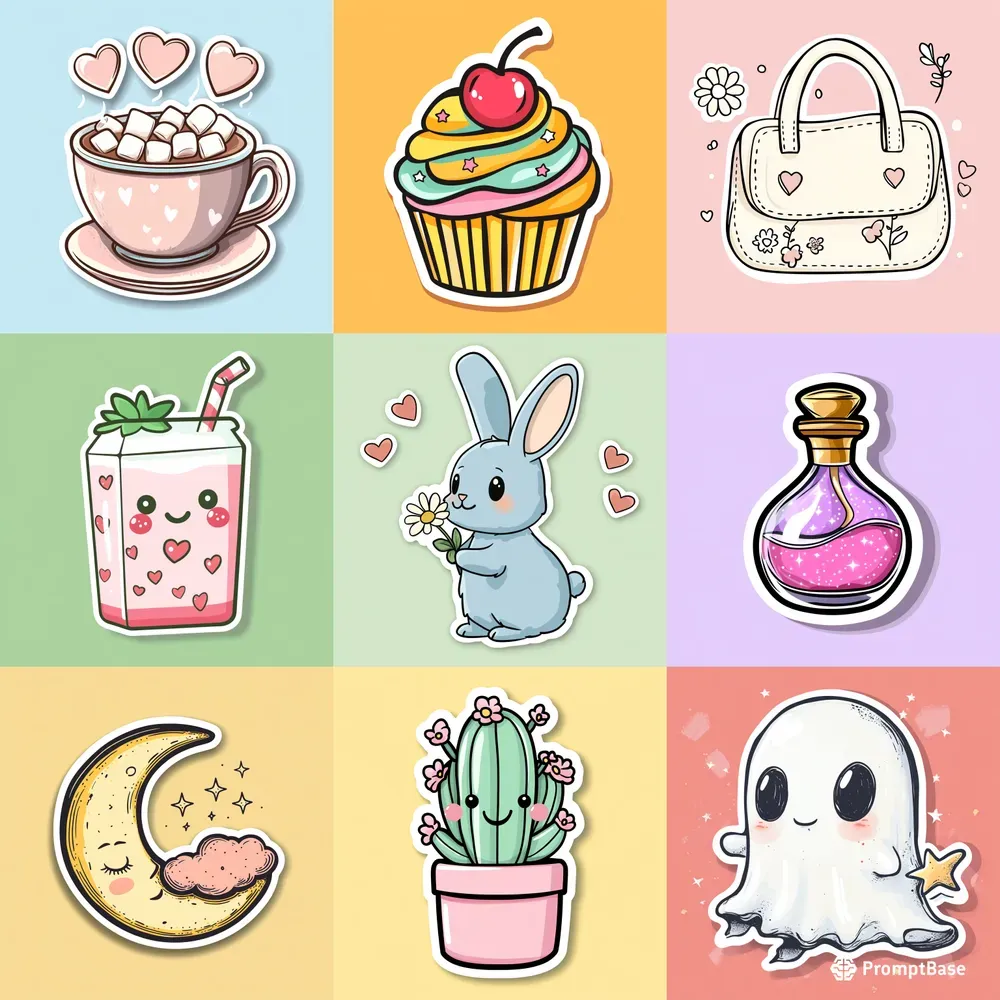 Cute Pastel Stickers