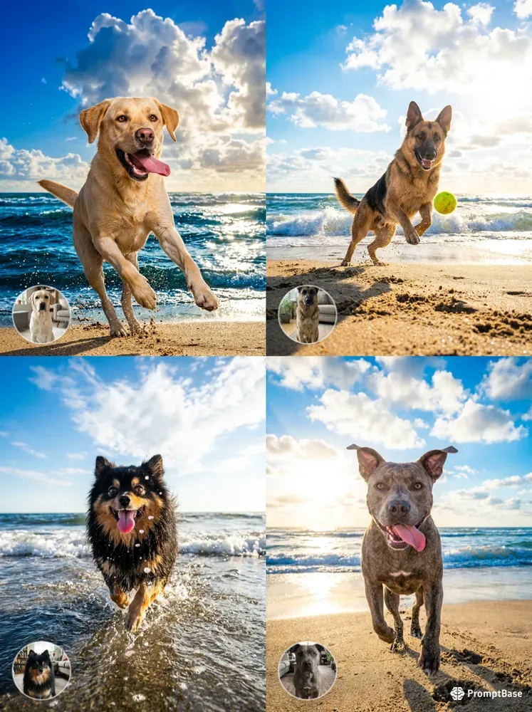 Beach Adventure Pet Portraits