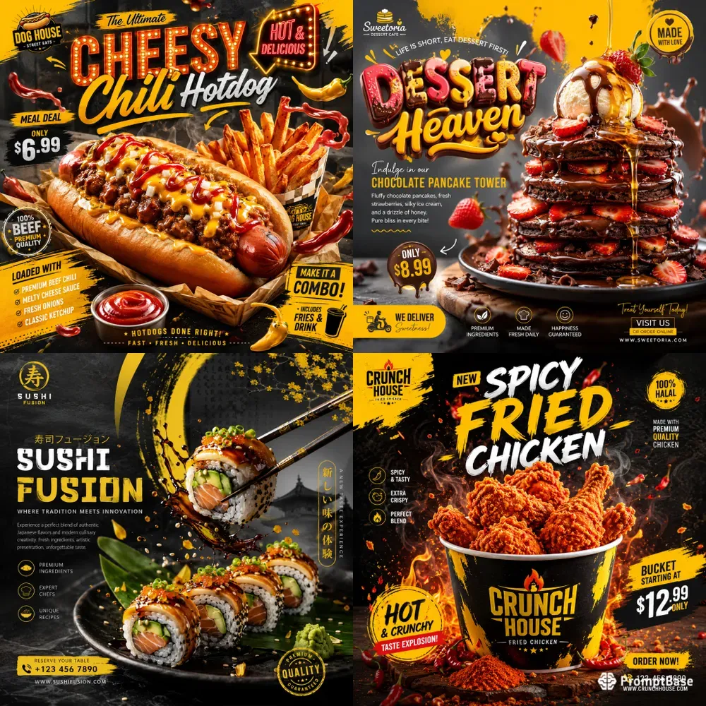 Urban Fast Food Promo Poster Packs