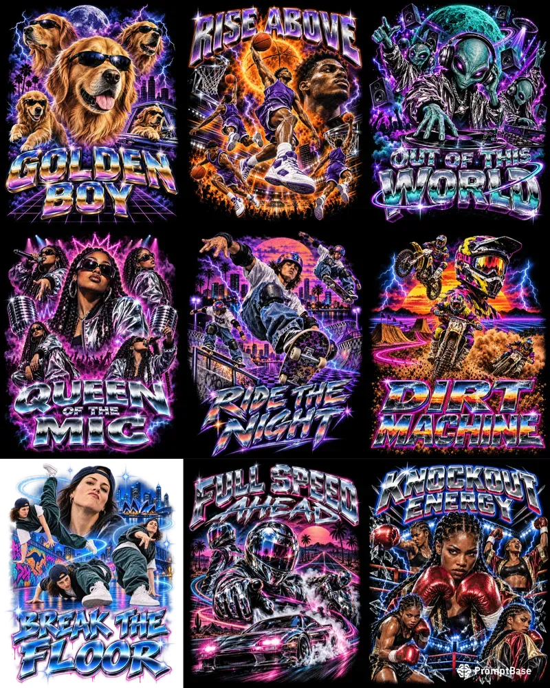 Vintage 90s Bootleg Rap Graphics